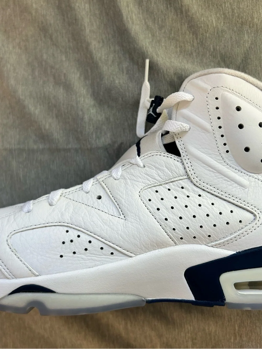 Jordan Men’s White and Navy High-Top Basketball Sneakers